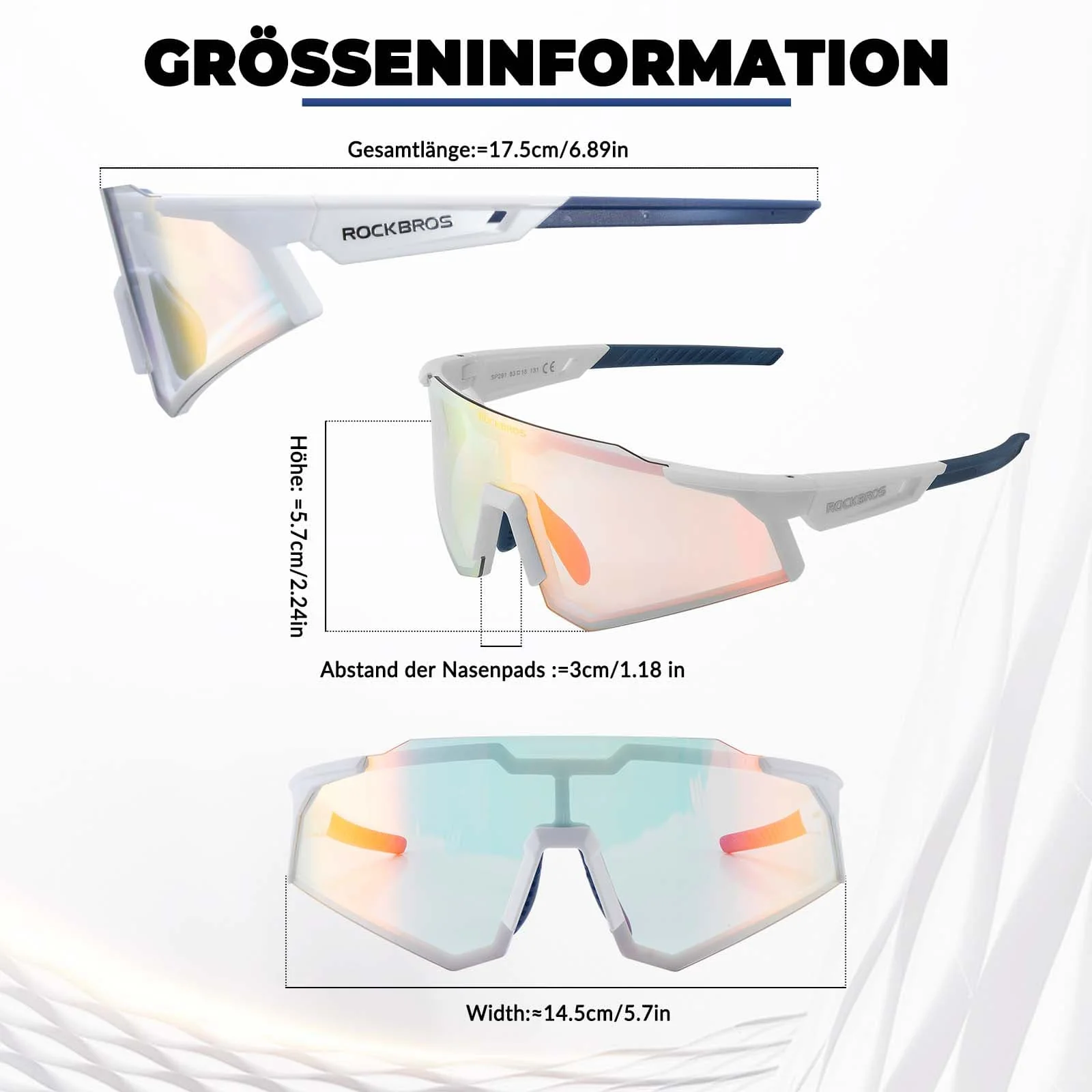 ROCKBROS Sonnenbrille Fahrradbrille Selbsttönend O b5199d2c4c50