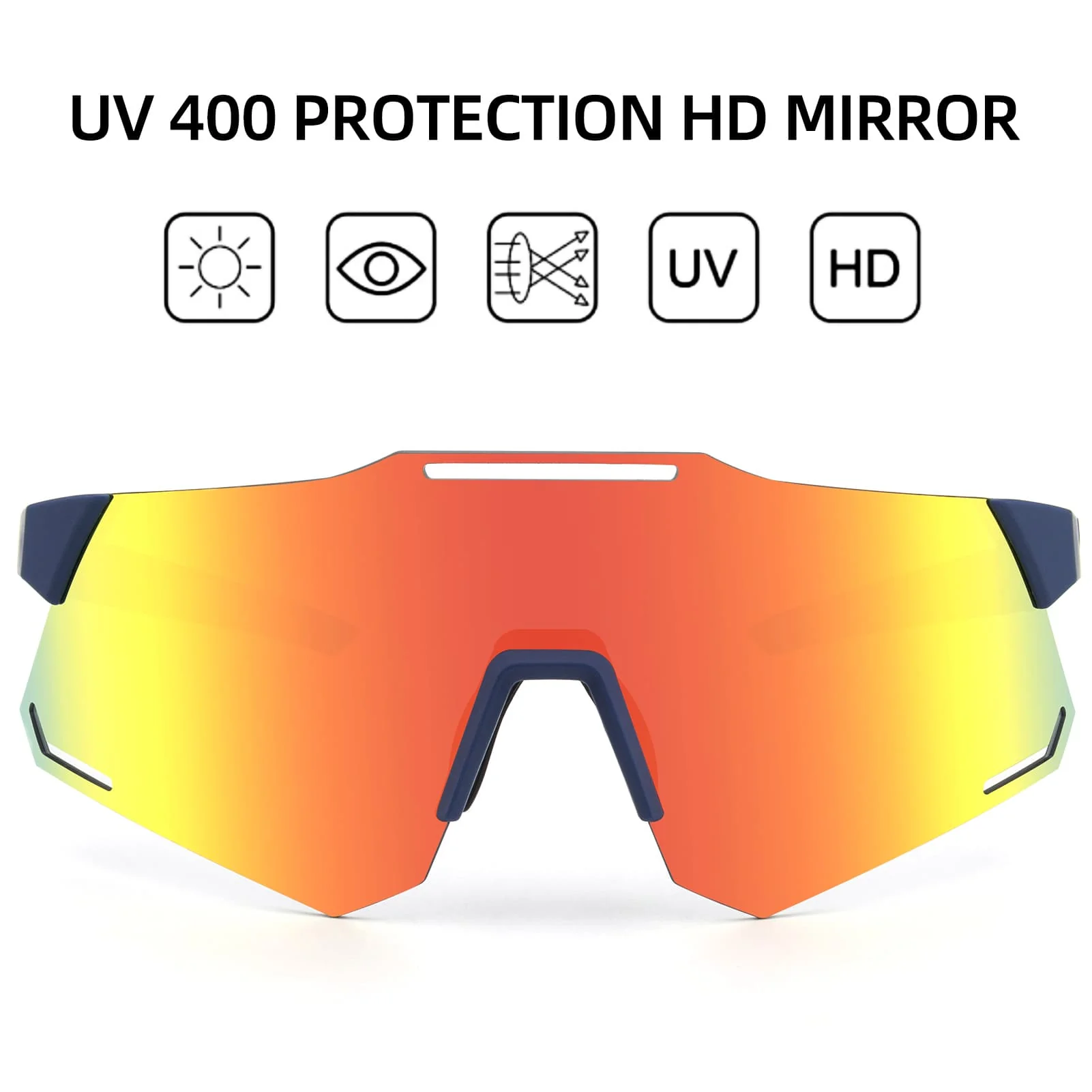 ROCKBROS Sonnenbrille UV400 Schutz Radsportbrille  2c74fe5860b3