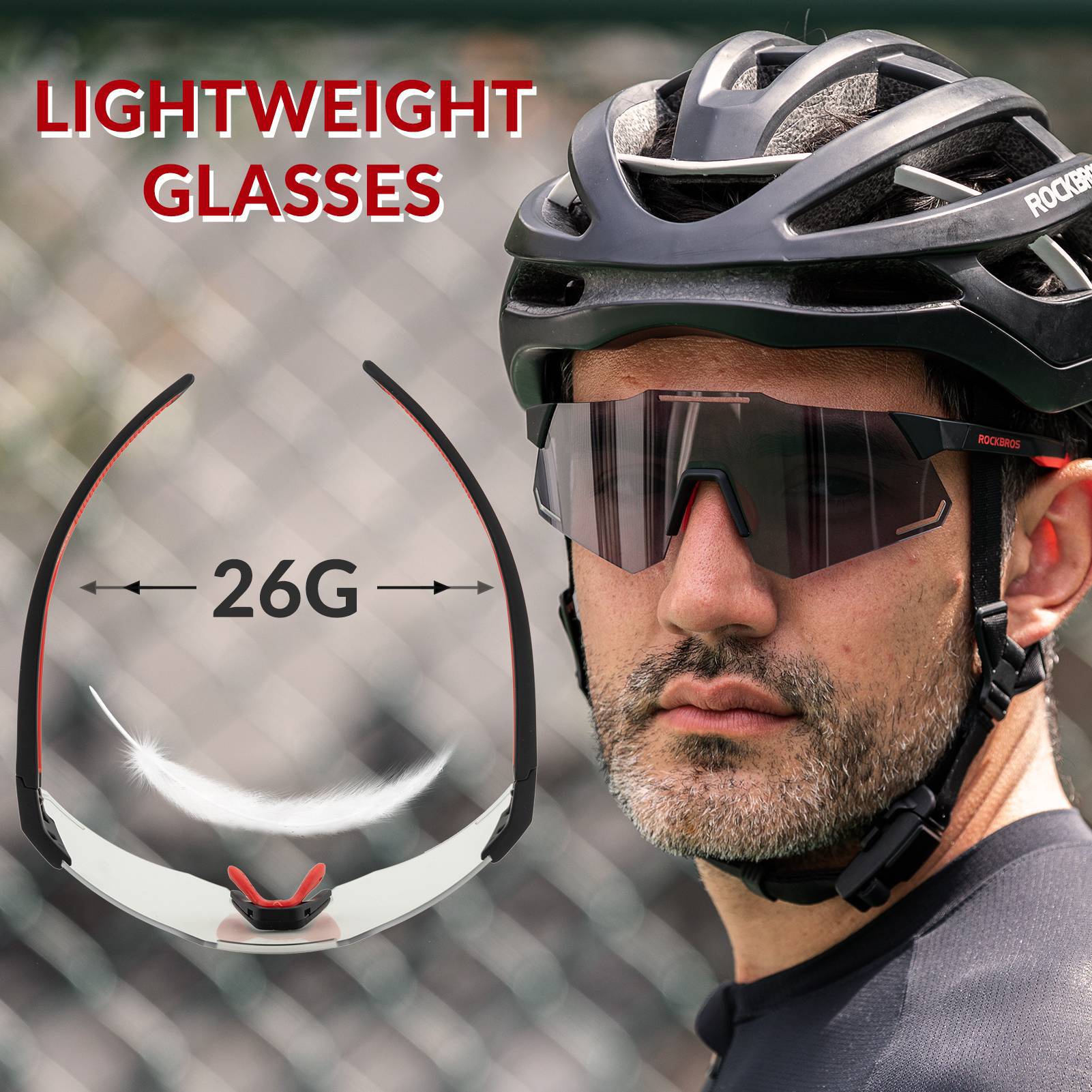 ROCKBROS Sonnenbrille UV400 Schutz Radsportbrille  9c8896b1a973