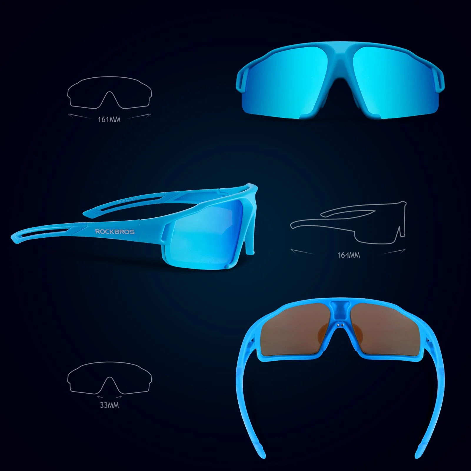 ROCKBROS polarisierte Sonnenbrille mit UV400 Schut a822b203a4fc