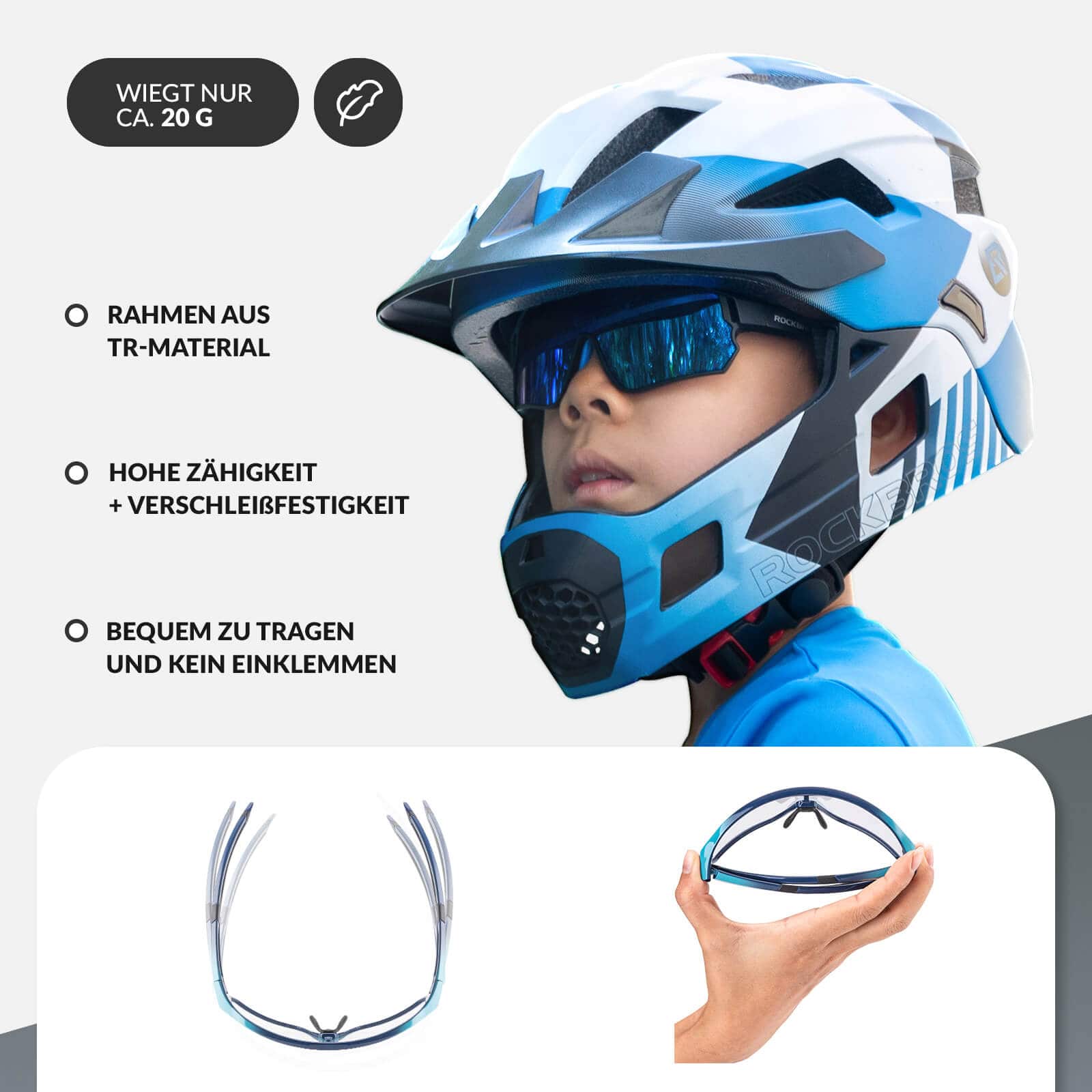 Selbsttönende Fahrradbrille für Kinder mit UV400 S 12b13fa0f0aa