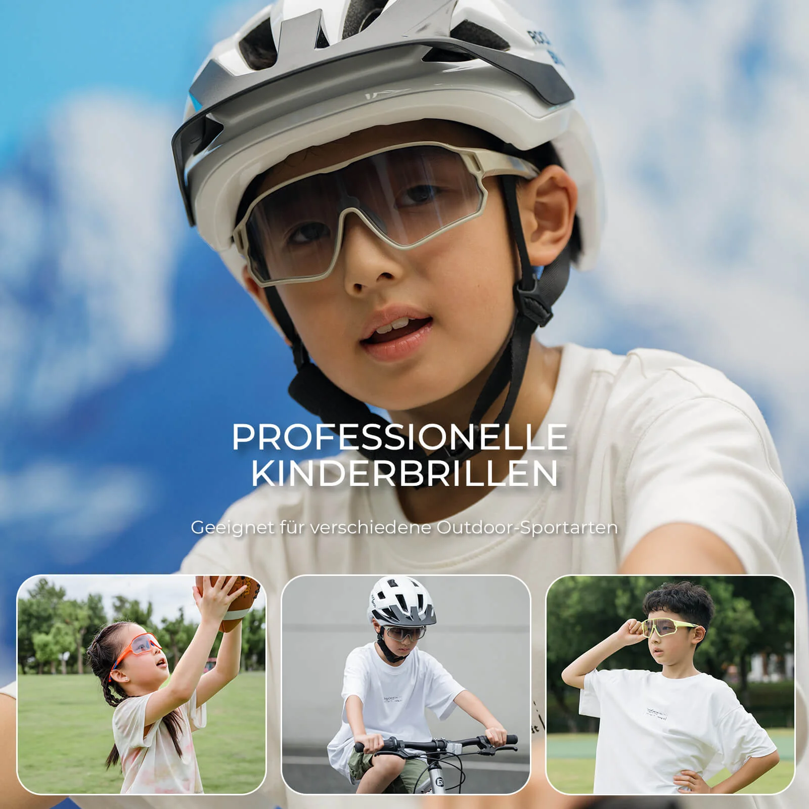 Selbsttönende Fahrradbrille für Kinder mit UV400 S 990abf3988f5