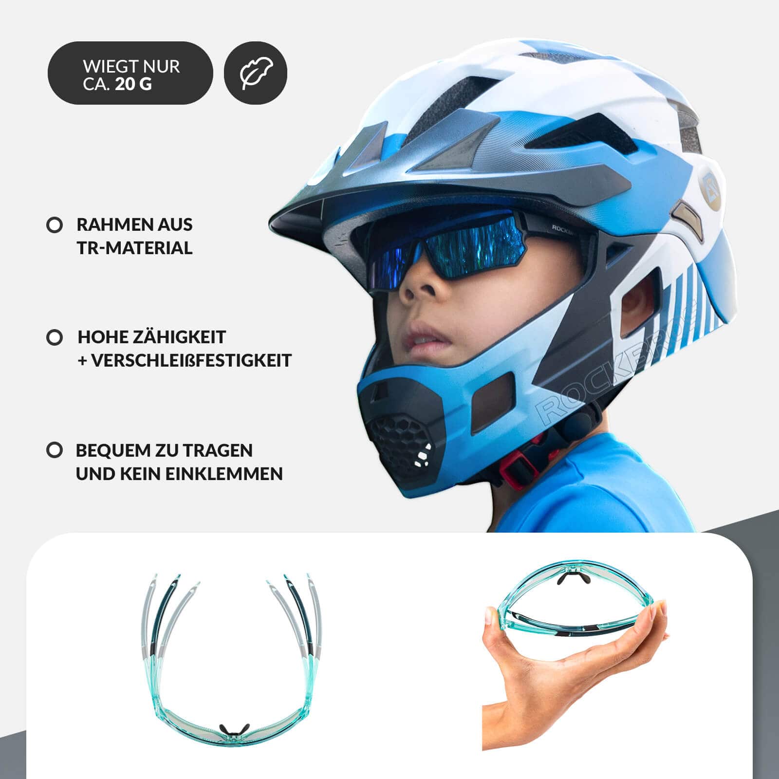Selbsttönende Fahrradbrille für Kinder mit UV400 S e80eed0bdfdd