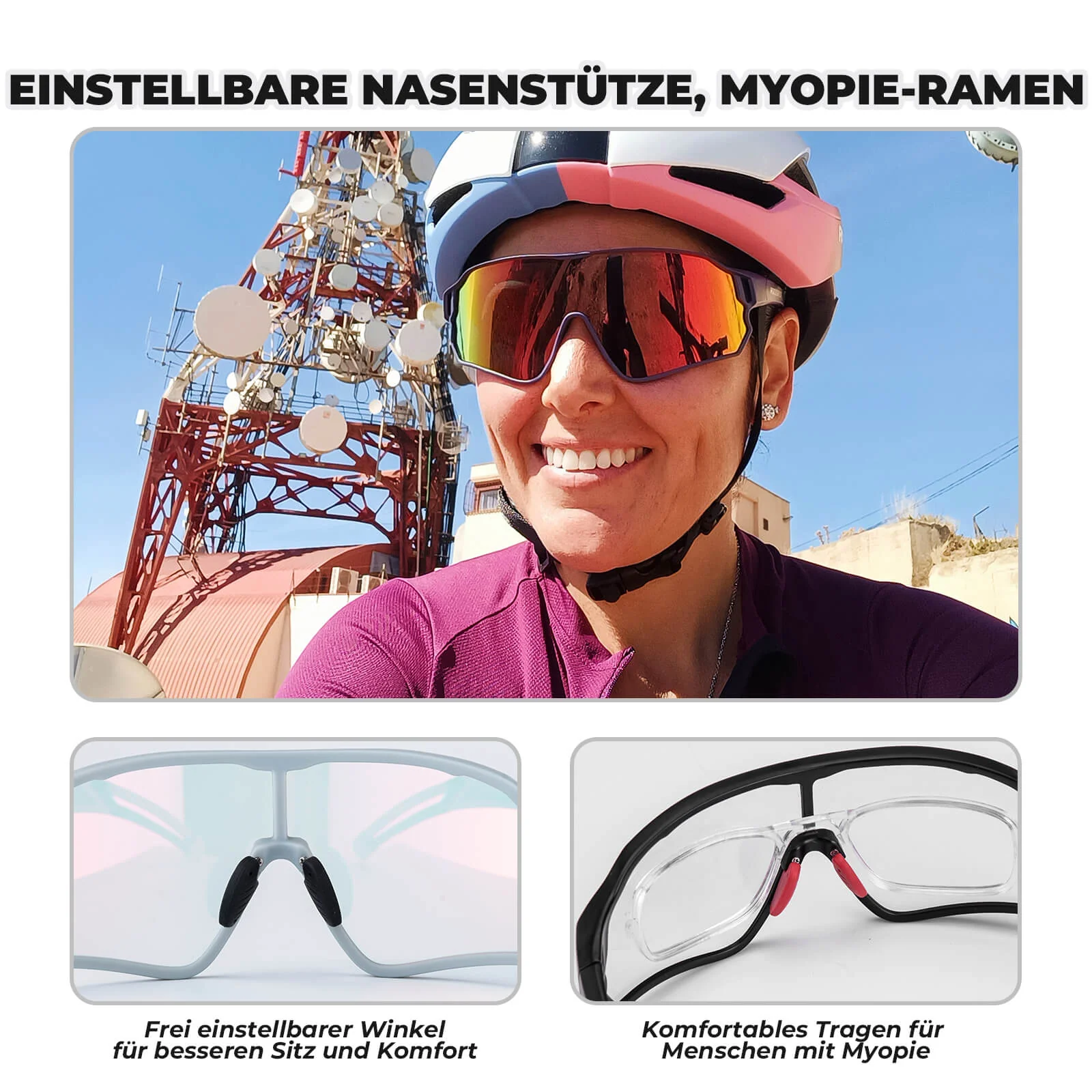 Selbsttönende Fahrradbrille mit Integriertem UV400 dabfac4a7df9