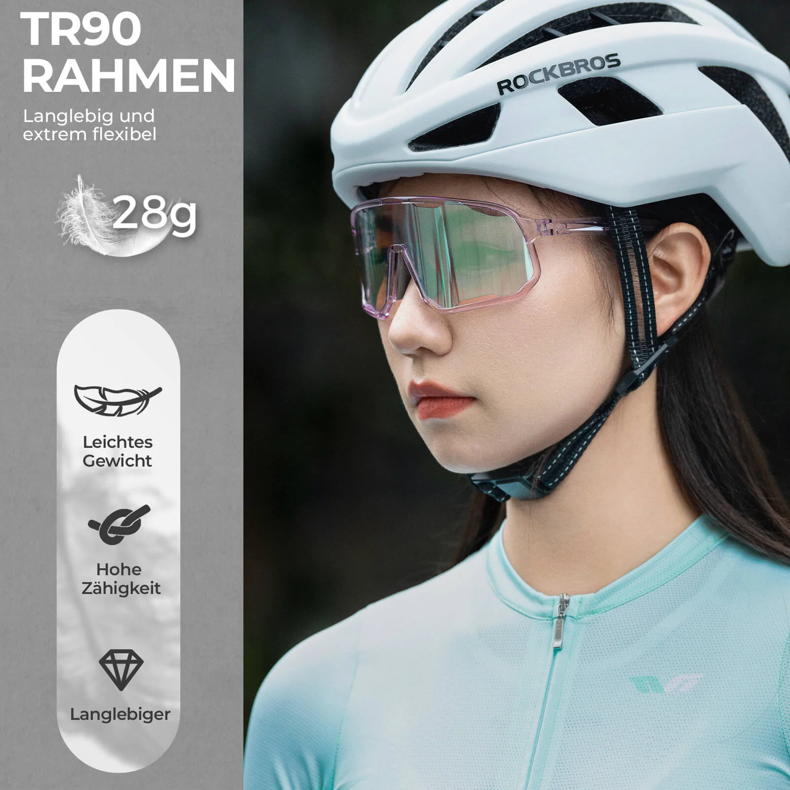 Selbsttönende Unisex Fahrradbrille mit Wechsel Nas b9ffdf04c646