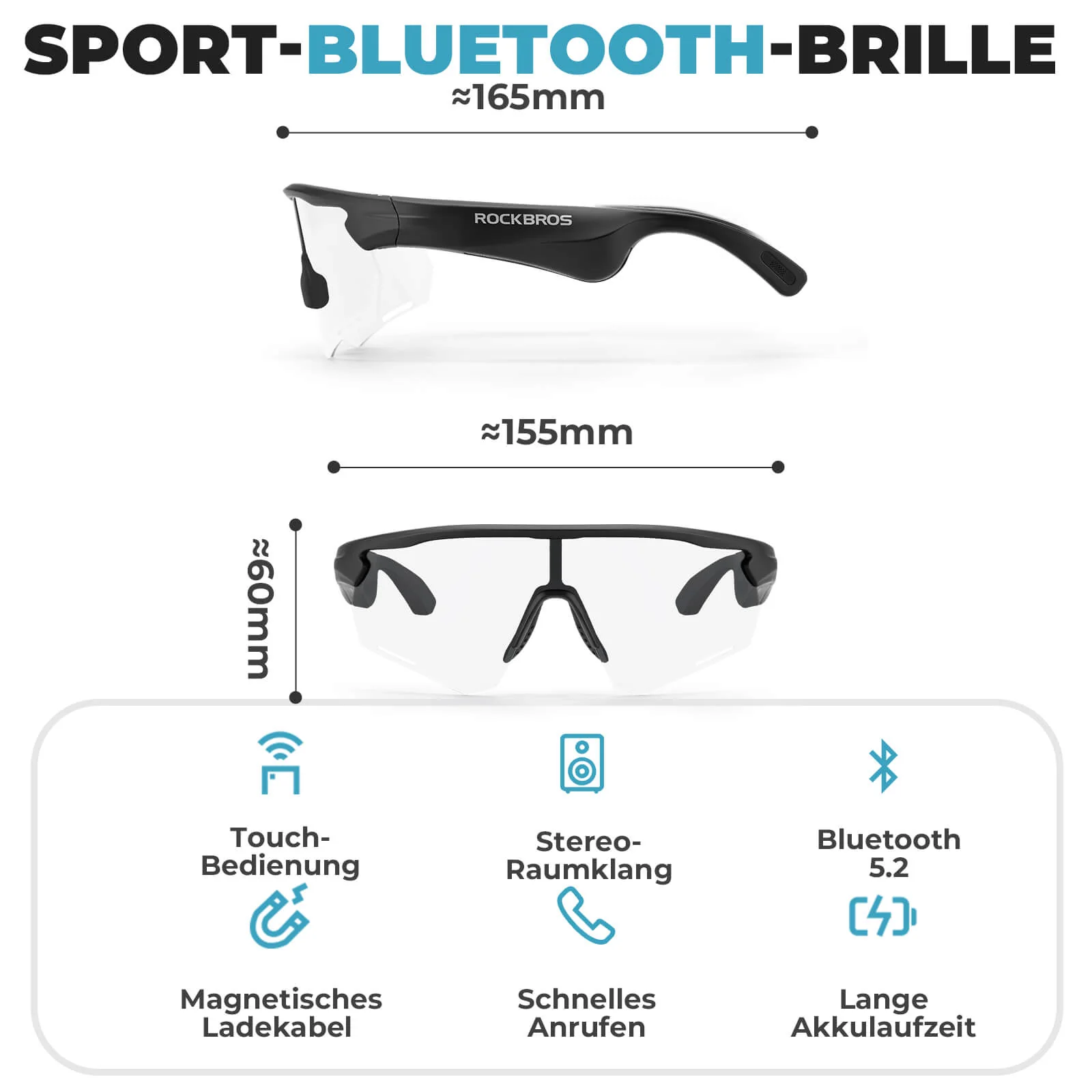 Smarte Fahrradbrille mit Bluetooth  Elektronisch   26dfd0b3aa3d