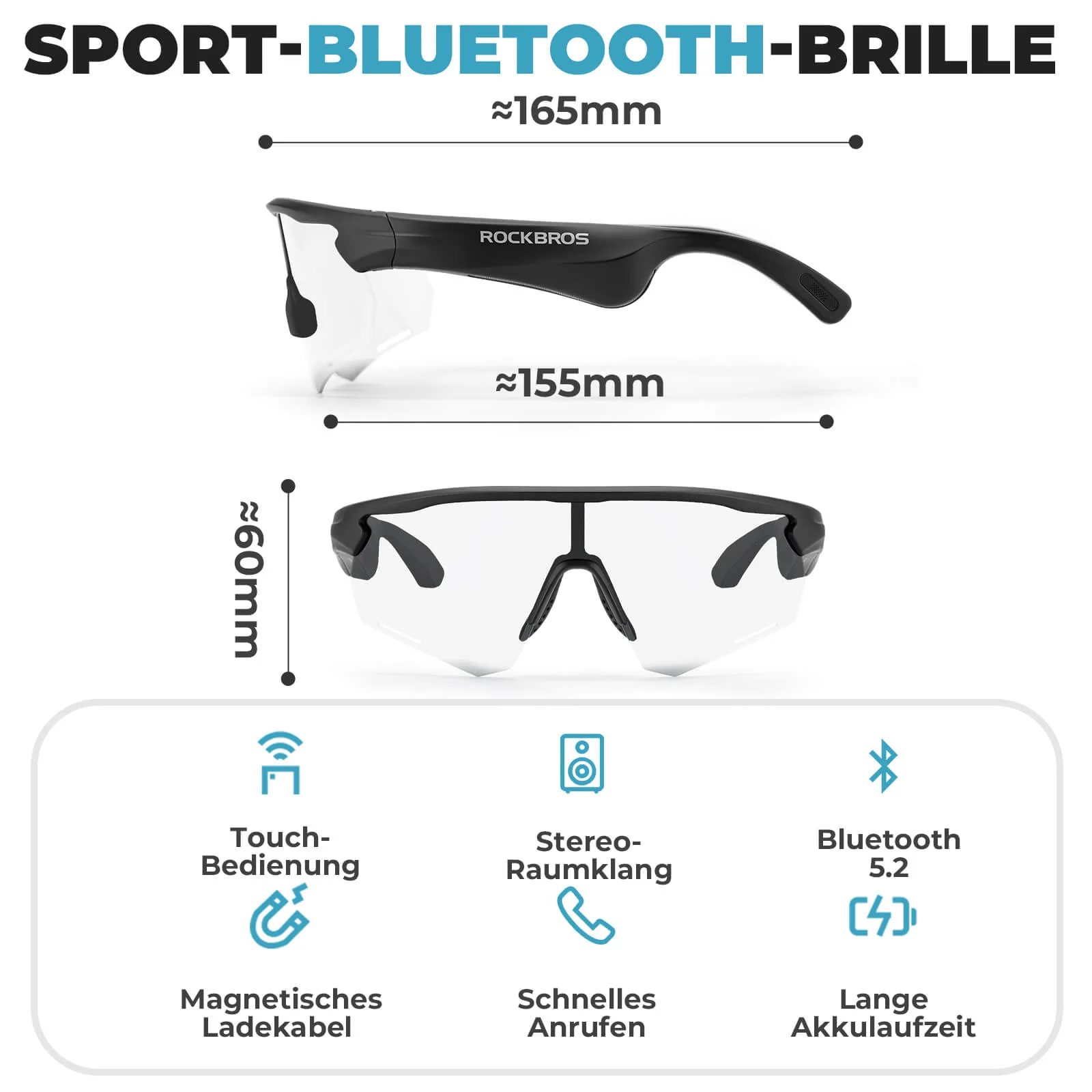 Smarte Fahrradbrille mit Bluetooth  Elektronisch   470e2c5d092c