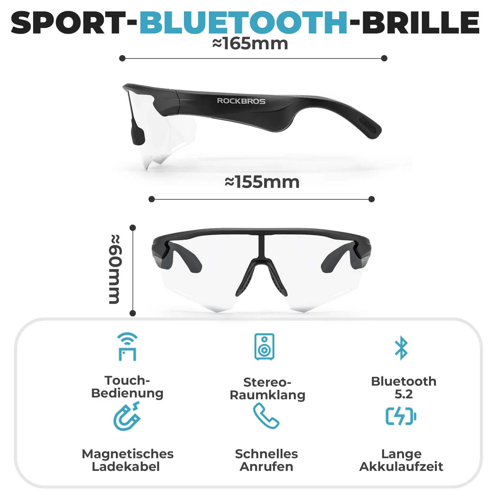 Smarte Fahrradbrille mit Bluetooth  Elektronisch   85c08afdb98a
