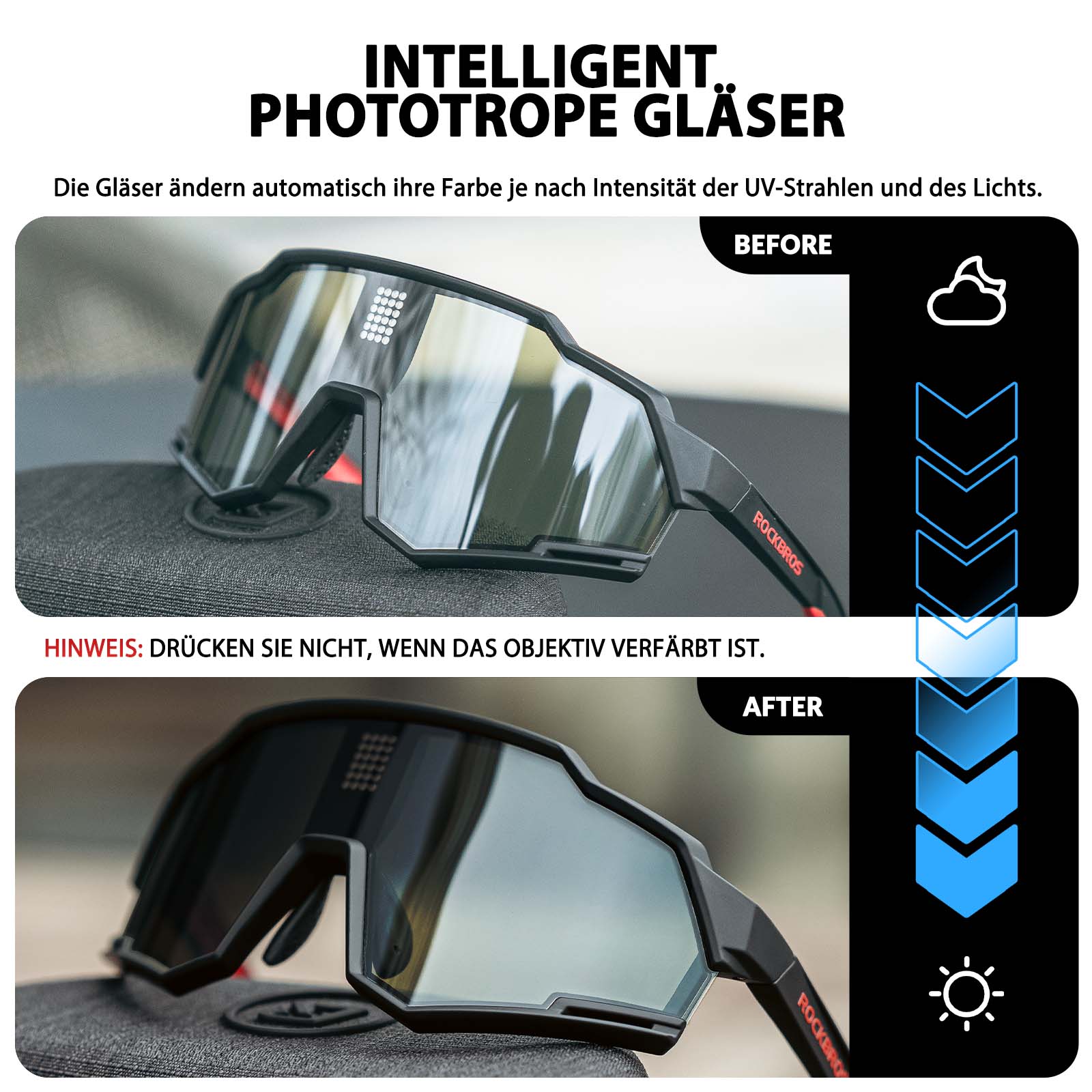Smarte Radbrille mit Elektronischer Verdunkelung  449760fbded5