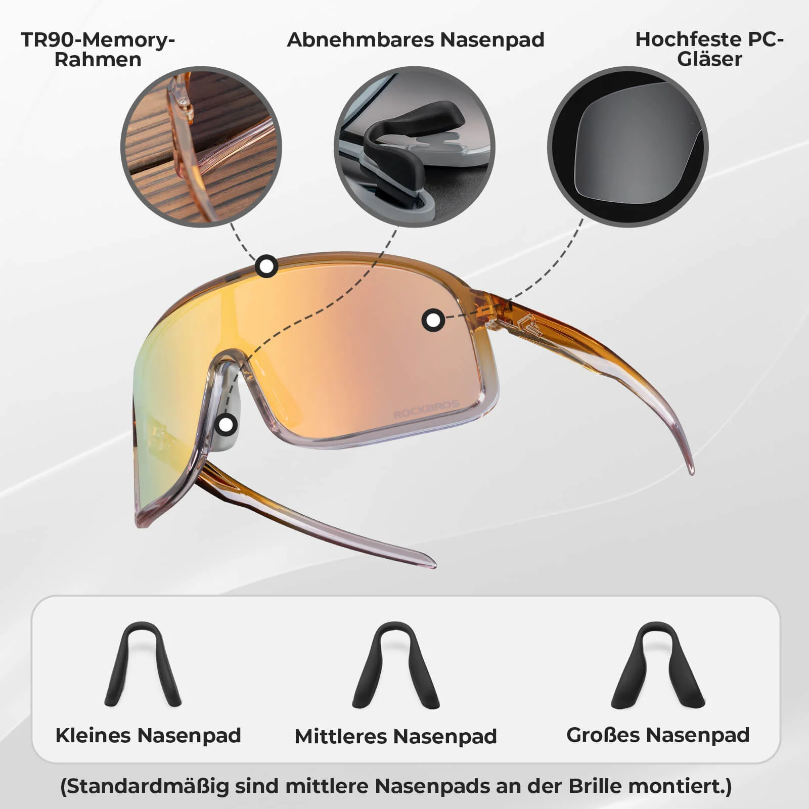 Sonnenbrille Selbsttönend UV400 Schutz   SHOWDOW S 7cc505453d53